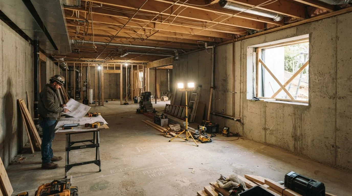 Planning a Basement Finish: The Full Picture From Moisture to Egress