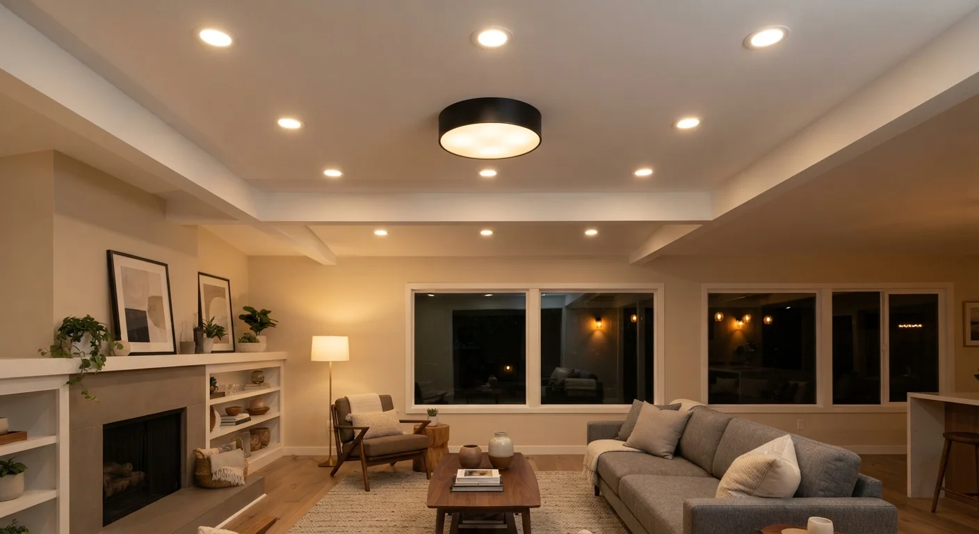 Recessed Lighting vs. Surface-Mount Fixtures: Choosing the Right Ceiling Setup