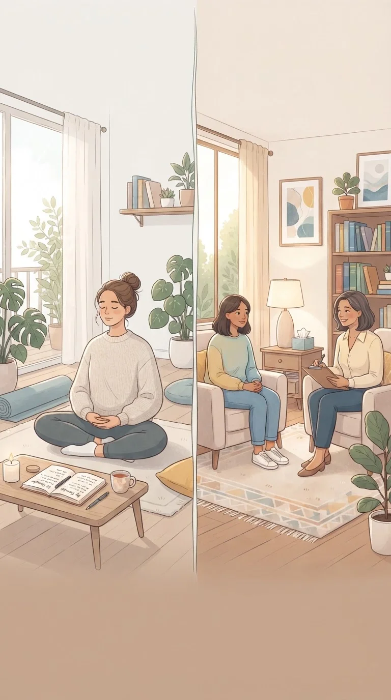 Self-Care vs. Professional Support: Knowing When Each Is Enough